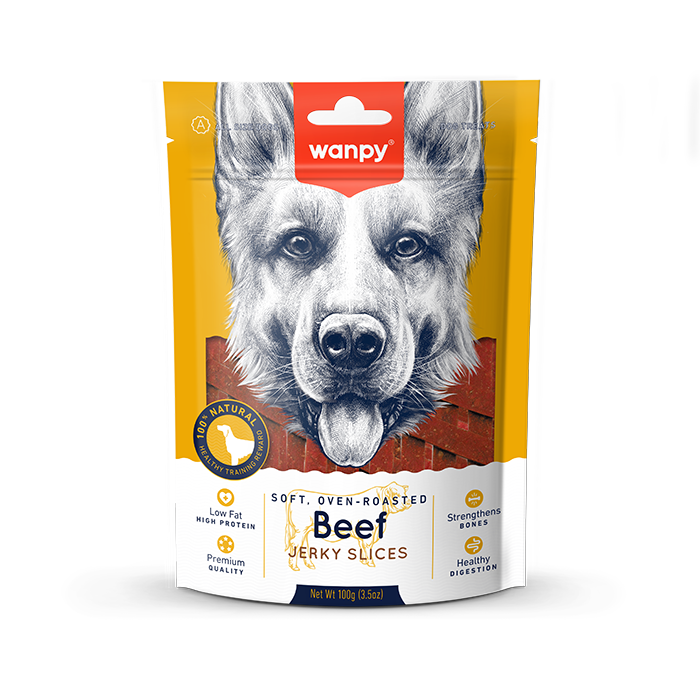 تشویقی سگ ونپی مدل Soft Beef Jerky Slices با طعم گوشت گاو 100 گرم