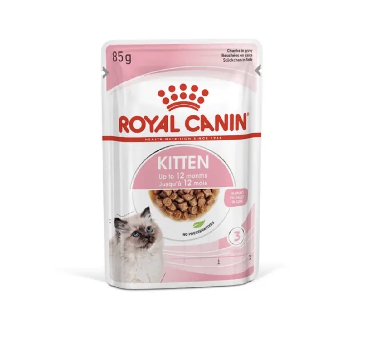  پوچ بچه گربه رویال کنین مدل Kitten Chunks in Gravy 