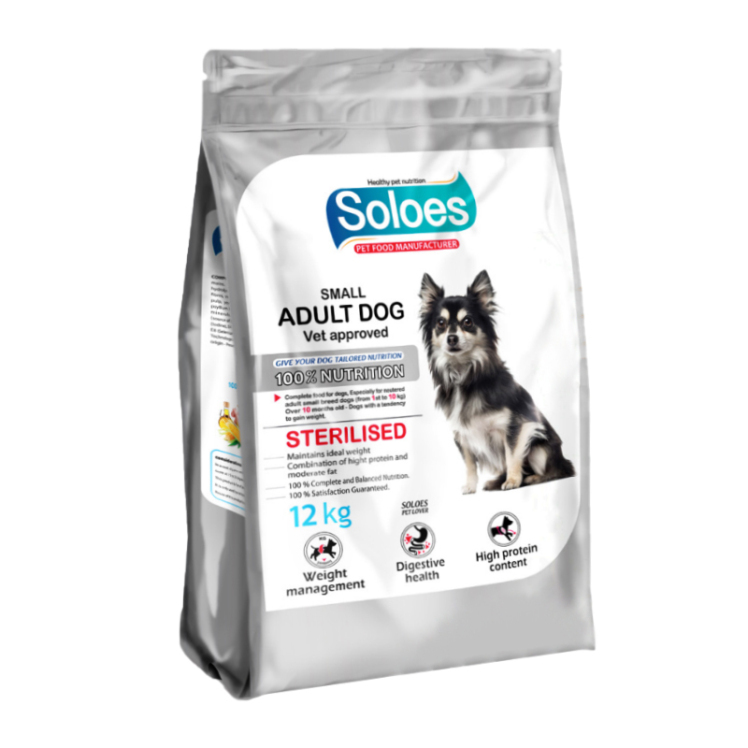 غذا خشک سگ بالغ عقیم سولواس Soloes Sterilized Adult Dog