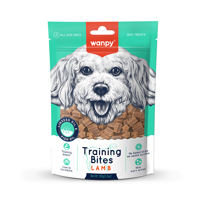  تشویقی آموزشی سگ ونپی با طعم بره 100 گرم Wanpy Training Bites Lamb 