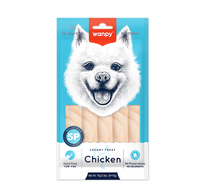 تشویقی کرمی سگ ونپی با طعم مرغ (Wanpy Creamy Treat Chicken)