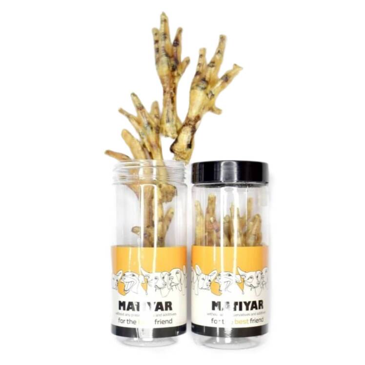 تشویقی پای مرغ خشک ماتیار Matyar Chicken Feet Dog Treat