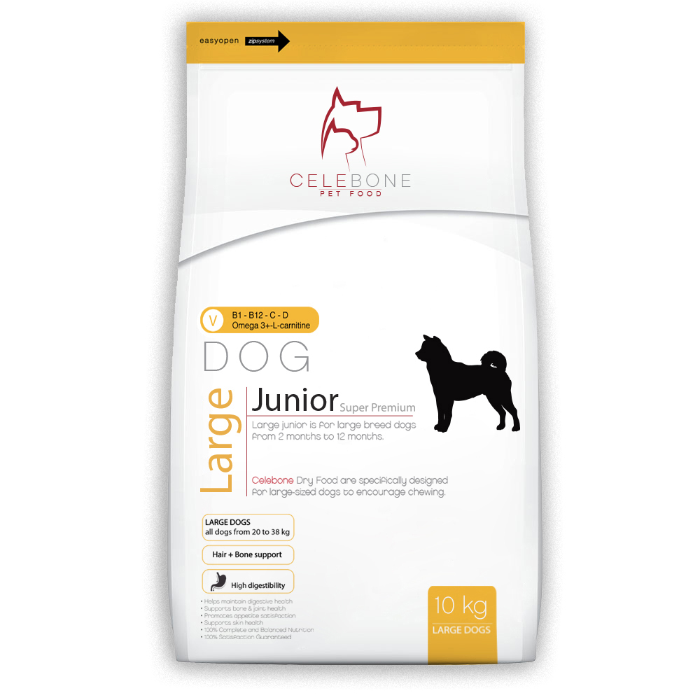  غذای خشک سگ جونیور نژاد بزرگ سله بن Celebone Junior Large Breed Dog 