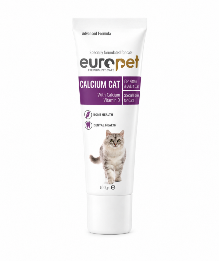 خمیر کلسیم گربه یوروپت Europet Calcium Paste Cat