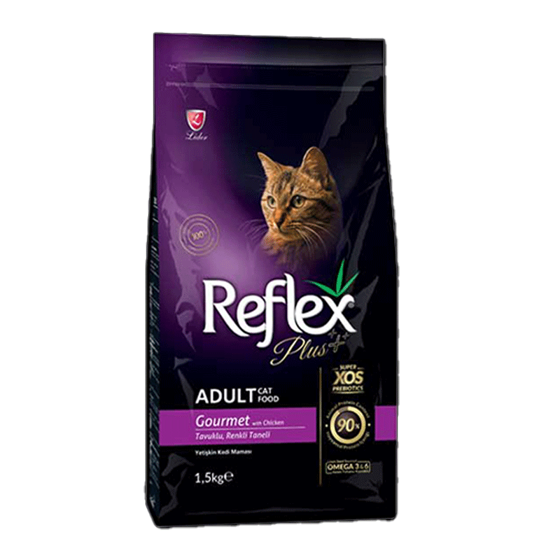 غذای خشک رفلکس پلاس گربه بالغ گورمت Reflex Plus Adult Gourmet Cat Food with Chicken