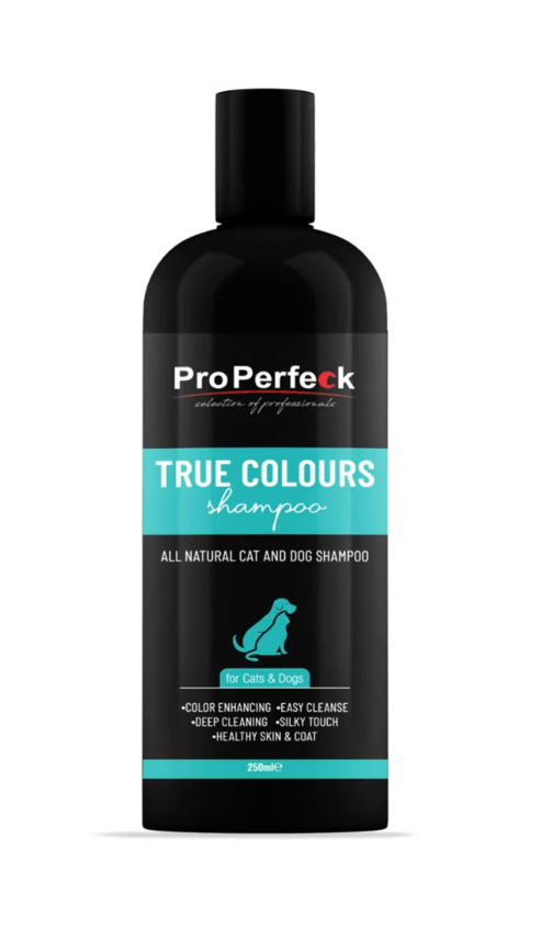 شامپو براق‌کننده رنگ مو پروپرفک مخصوص سگ و گربه 250 میلی‌لیتر (Pro Perfeck True Colours Shampoo)