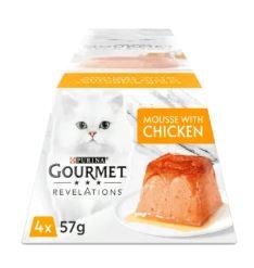  نمای بسته‌بندی غذای مرطوب گربه گورمت مدل Revelations Chicken 