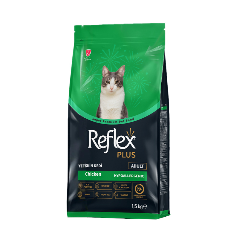  غذای خشک رفلکس پلاس گربه بالغ با طعم مرغ Reflex Plus Adult Cat Food Chicken 