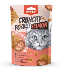 تشویقی گربه ونپی مدل Crunchy Pockets Salmon & Roe