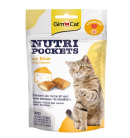 تشویقی گربه جیم کت Nutri Pockets Cheese and Taurine تشویقی مغزدار گربه با پنیر و تائورین