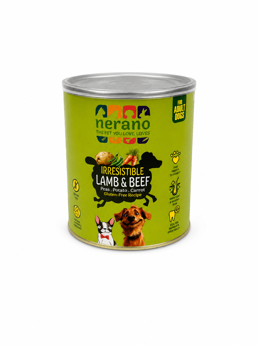  کنسرو سگ نرانو مدل Irresistible Lamb & Beef با طعم بره و گوشت گاو 800 گرم 