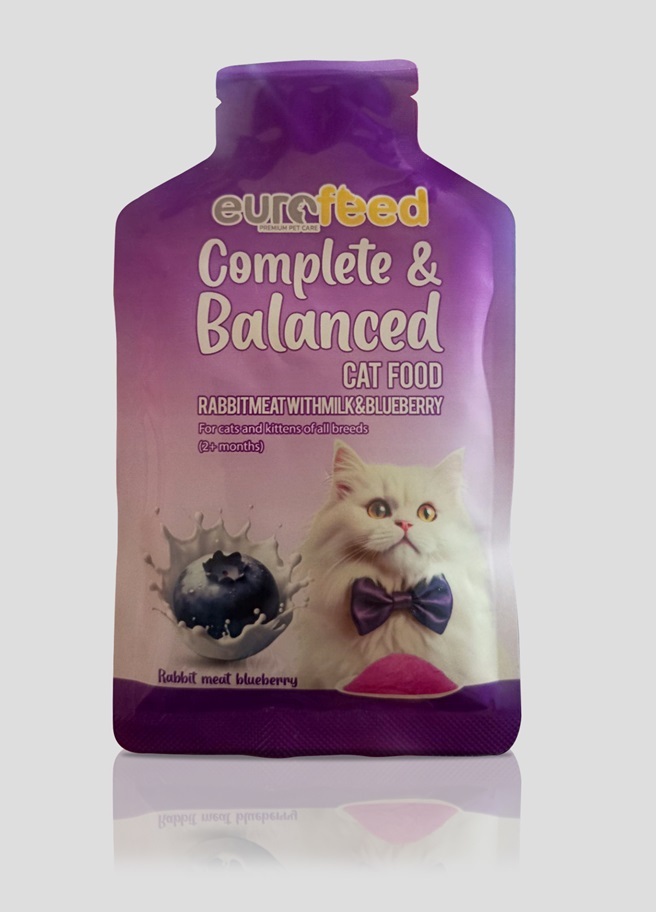 میلک شیک گربه یوروفید با طعم گوشت خرگوش، شیر و بلوبری 50 گرمی Eurofeed Cat Milk Shake Rabbit Meat, Milk & Blueberry – 5