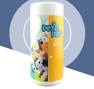  دستمال مرطوب ضدعفونی‌کننده حیوانات خانگی پت اِن پاپ (Pet N Pup) 50 عددی 