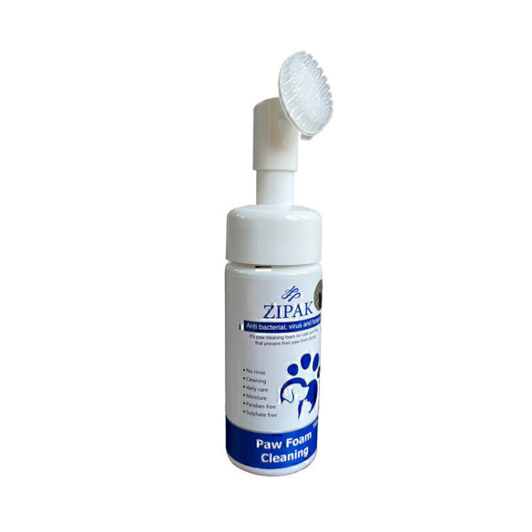 فوم شستشوی پنجه سگ و گربه زیپک مدل Paw Cleaning Foam حجم 150 میلی‌لیتر