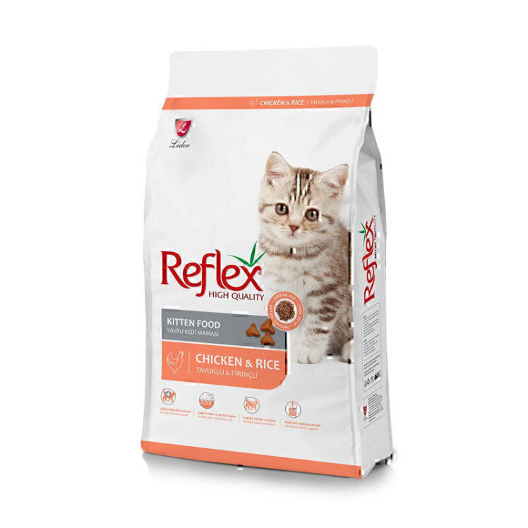 غذای خشک بچه گربه رفلکس (مرغ و برنج) Reflex Kitten Food (Chicken & Rice)