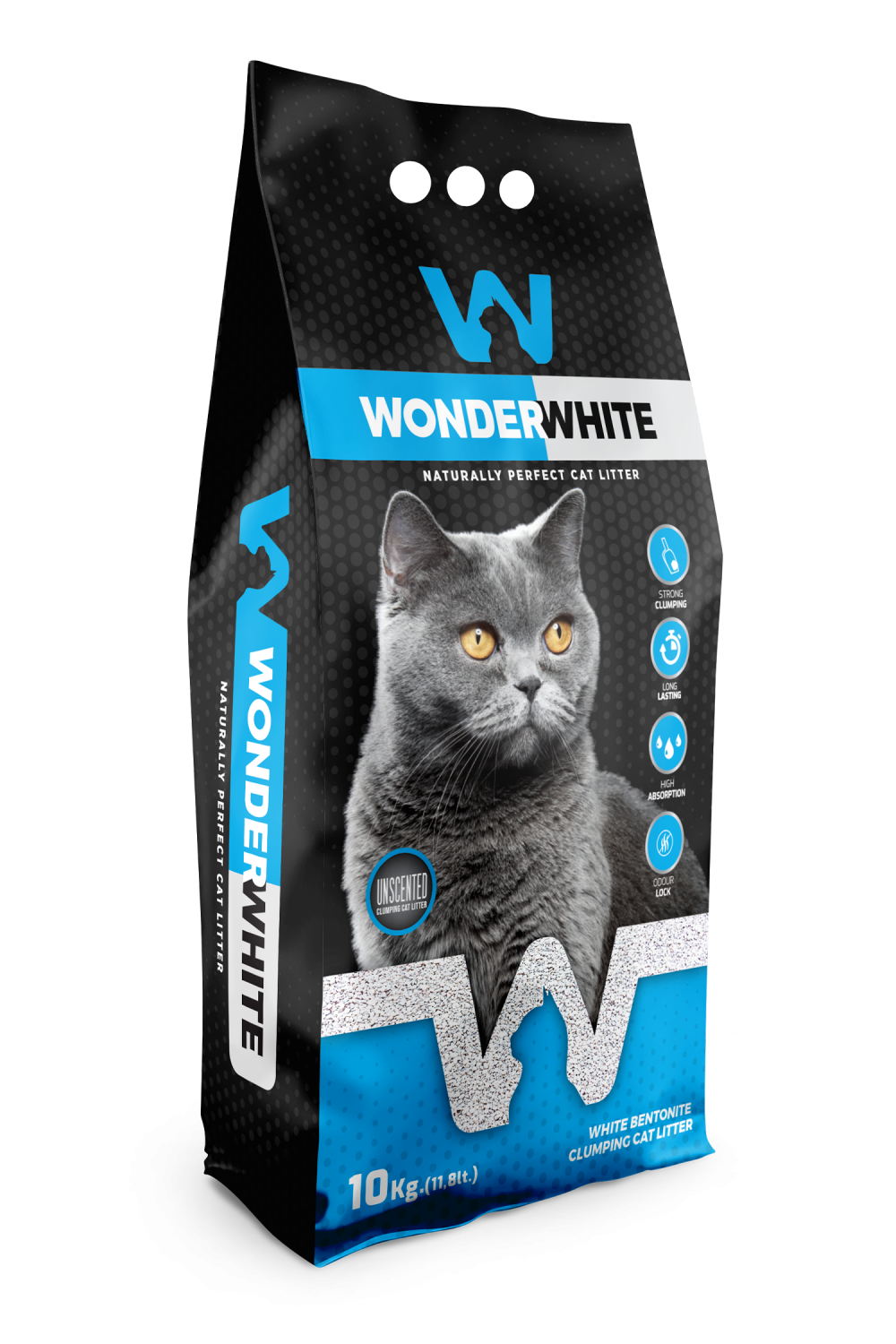  خاک گربه واندر وایت بدون رایحه (Wonder White Unscented Cat Litter 10 kg 