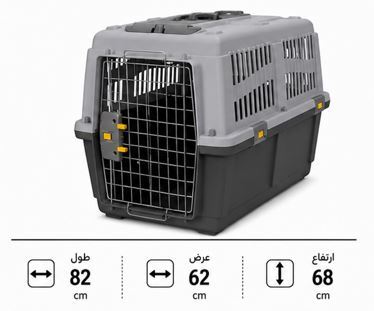  باکس حمل حیوانات هپی پت طرح رها سایز 6 طوسی 