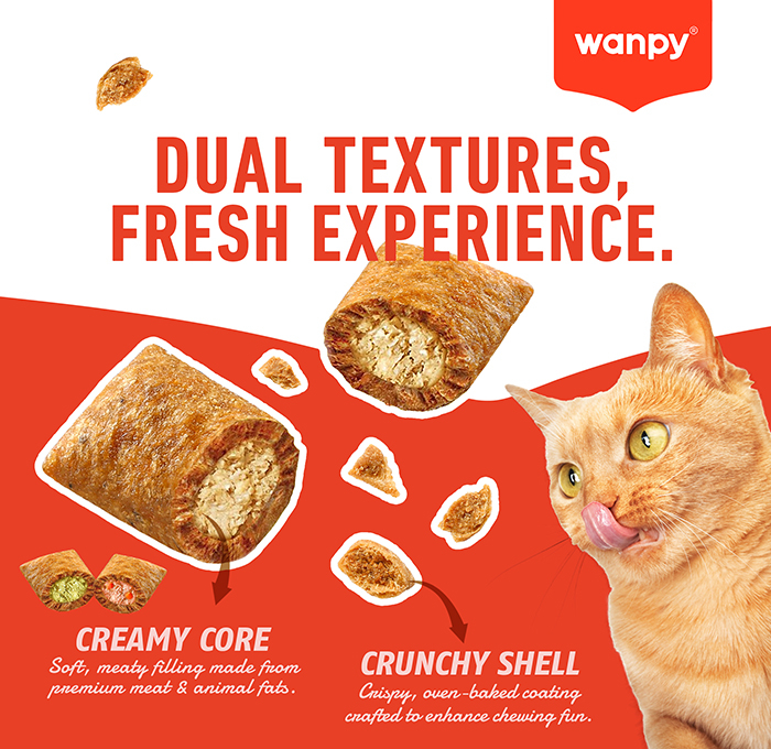  تشویقی گربه ونپی مدل Crunchy Pockets Catnip & Chicken 