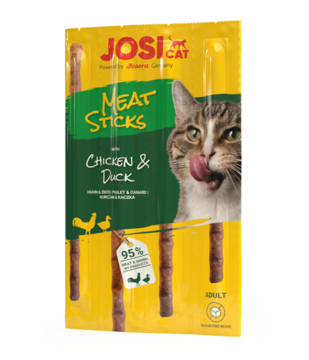 تشویقی مدادی گربه جوسرا Josicat طعم مرغ و اردک Josicat Meat Sticks Chicken & Duck Cat Treat