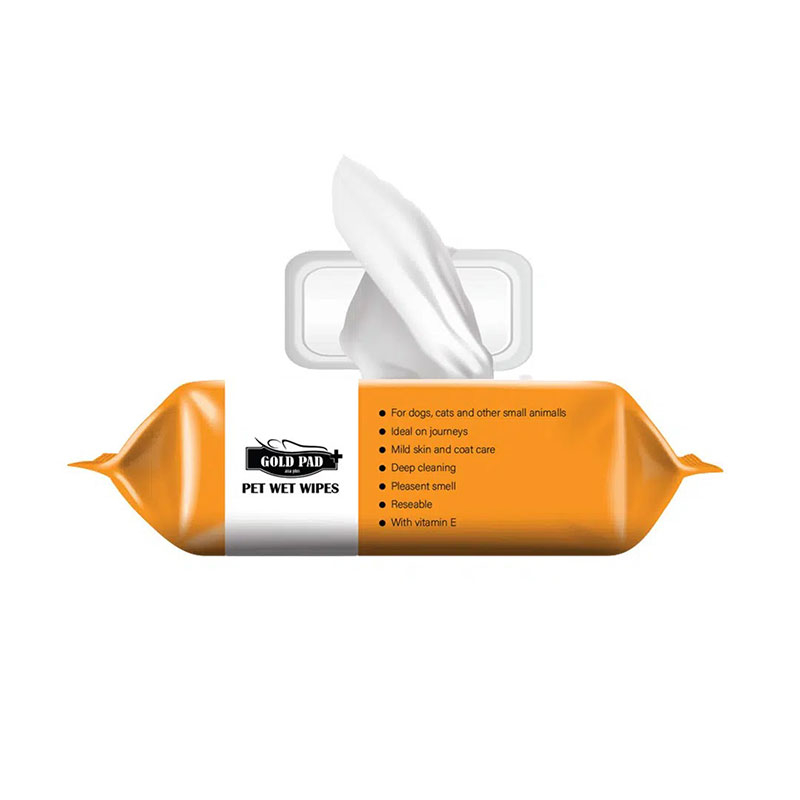  دستمال مرطوب حیوانات خانگی گلد پد Gold Pad بسته 50 عددی 