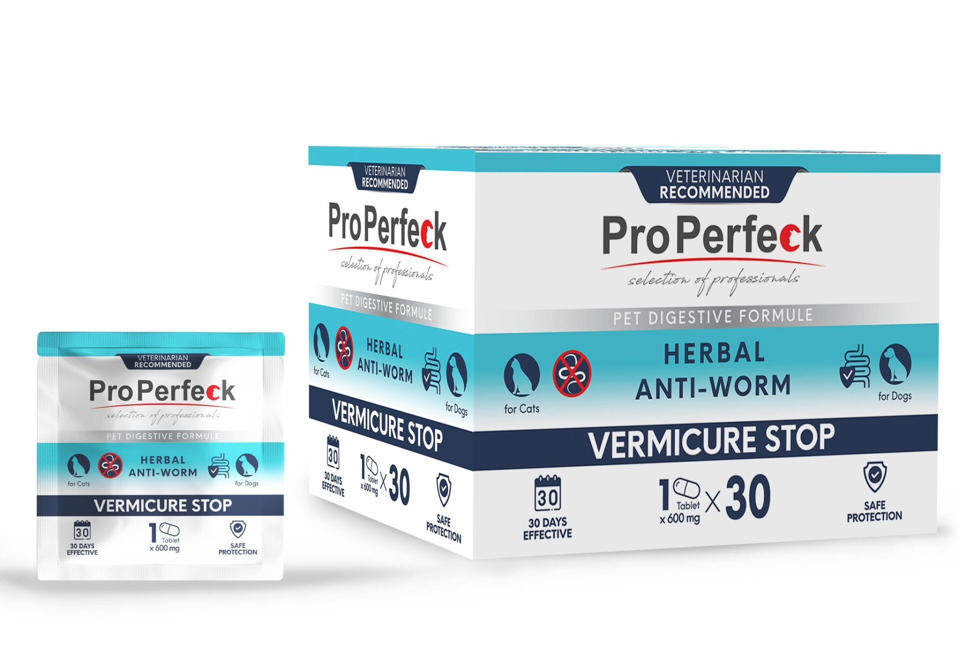  قرص ضد انگل داخلی پروپرفک مخصوص سگ و گربه Pro Perfeck Internal Parasite Tablets 