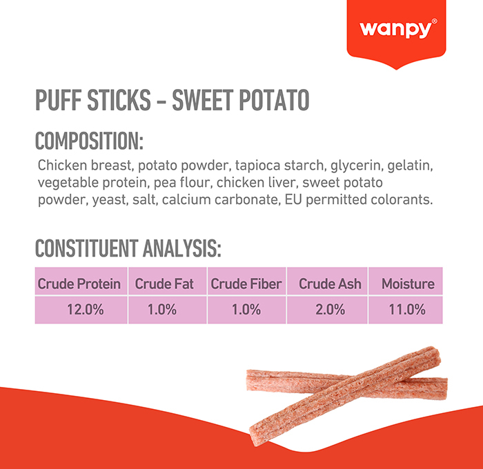  تشویقی سگ ونپی Puff Sticks Chicken Recipe 