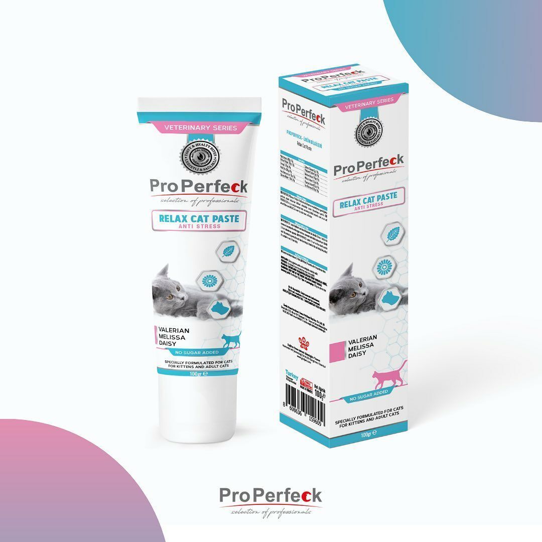  خمیر آرام‌بخش و ضد استرس پروپرفک مخصوص گربه 100 گرم (Pro Perfeck Relax Anti Stress Cat Paste) 