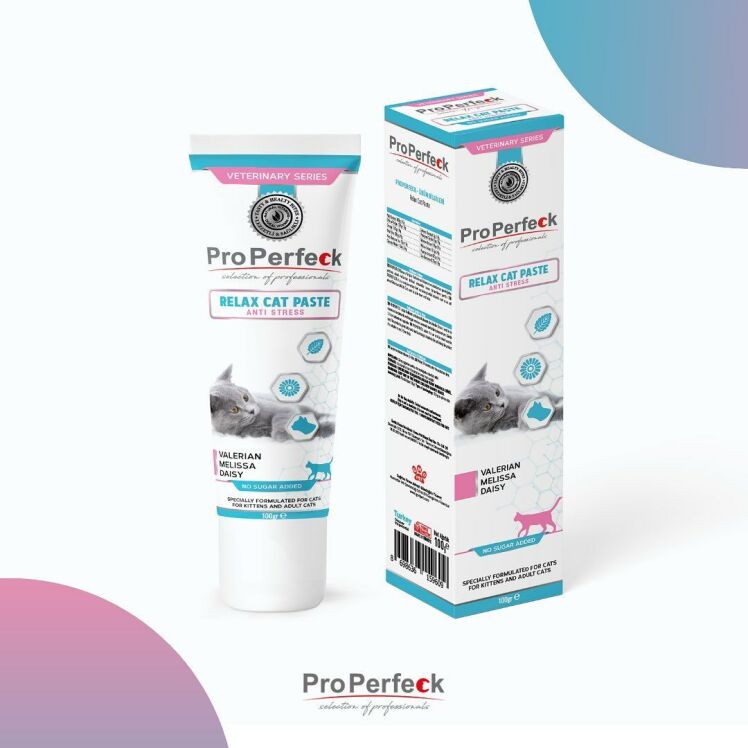 خمیر آرام‌بخش و ضد استرس پروپرفک مخصوص گربه 100 گرم (Pro Perfeck Relax Anti Stress Cat Paste)