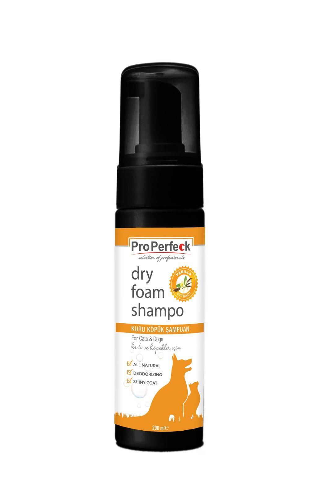  فوم شامپو وانیلی پروپرفک مخصوص سگ و گربه 200 میلی‌لیتر (Pro Perfeck Vanilla Foam Shampoo) 
