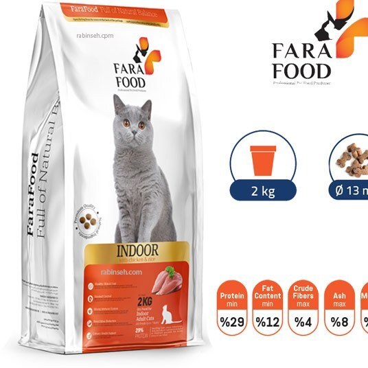 غذای خشک گربه بالغ فرافود FaraFood Adult Cat Dry Food