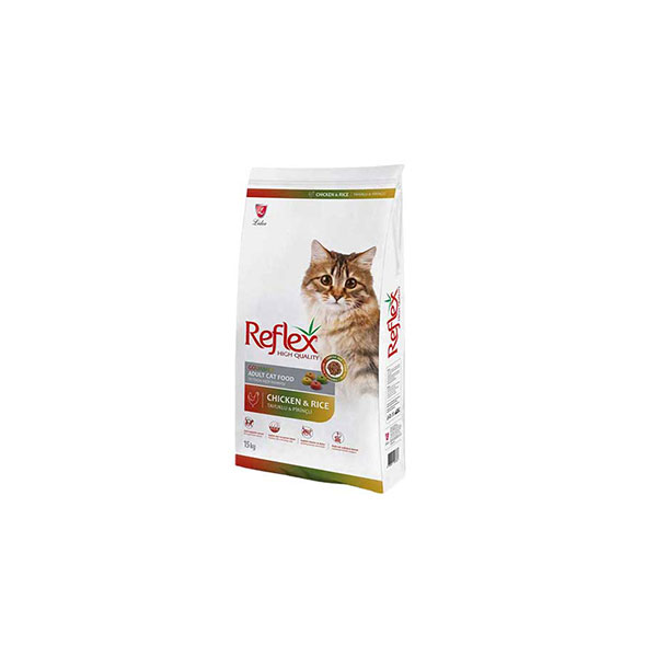 غذای خشک گربه بالغ رفلکس مولتی کالر Reflex Multi Color Chicken And Rice
