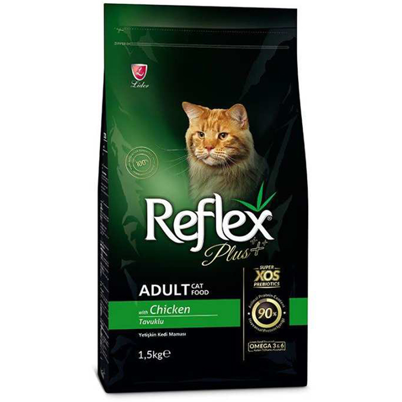  غذای خشک رفلکس پلاس گربه بالغ با طعم مرغ Reflex Plus Adult Cat Food Chicken 