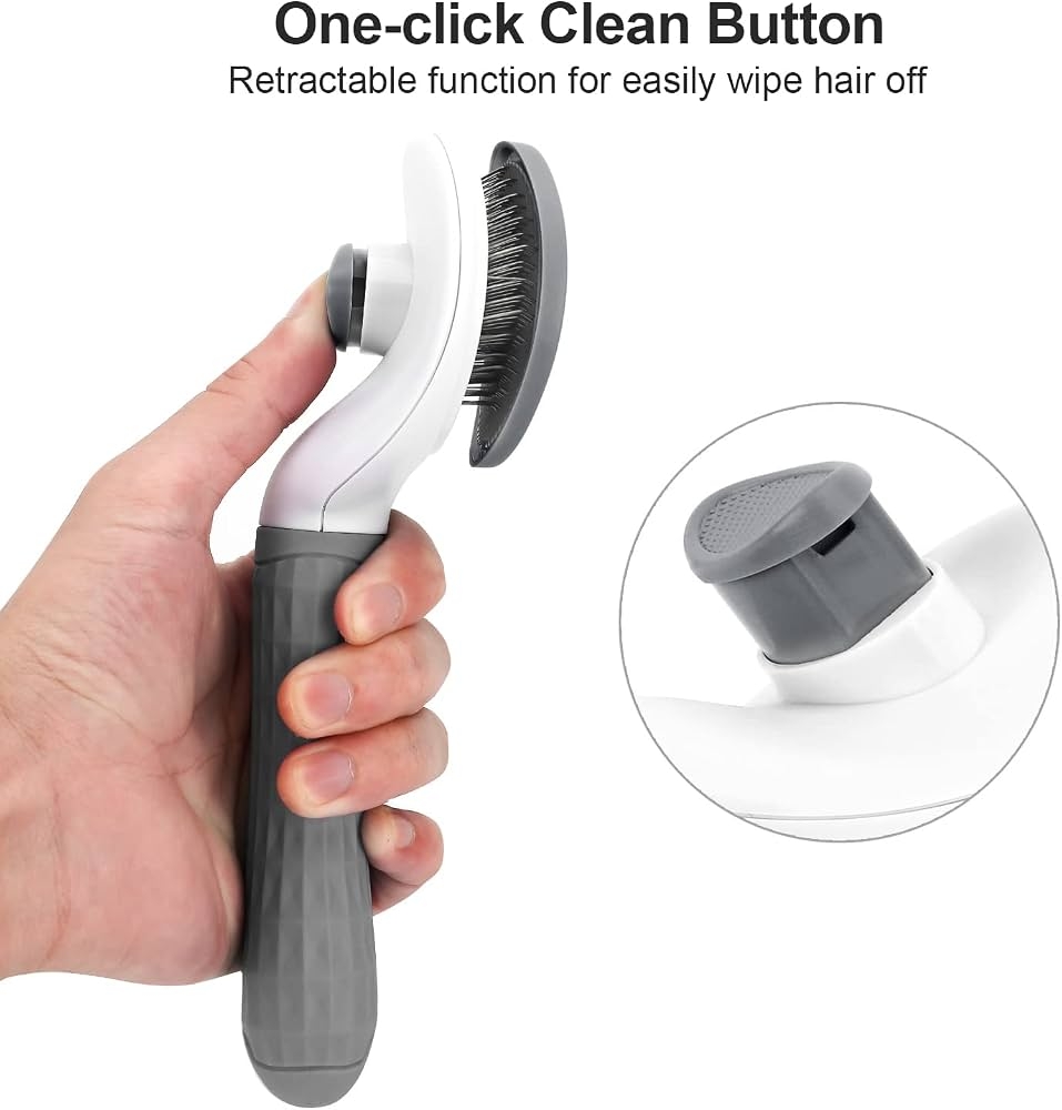  برس خودتمیزشونده سگ و گربه دیپتس | Depets Self Cleaning Slicker Brush 