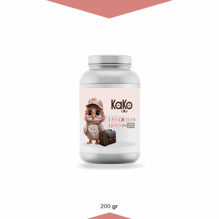 پودر غذای آماده مخصوص جوجه پرنده کاکو Kako Hand Feeding Powder for Baby Birds
