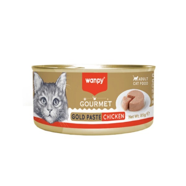  کنسرو گربه ونپی گلد با طعم مرغ 85 گرم (Wanpy Gourmet Gold Paste Adult Cat Food Chicken) 